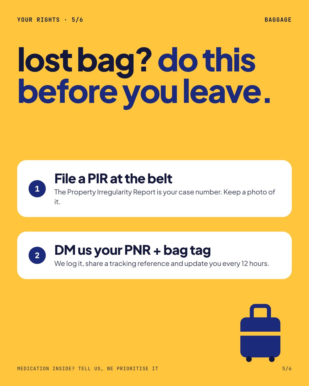 Know your rights carousel, Lost bag?